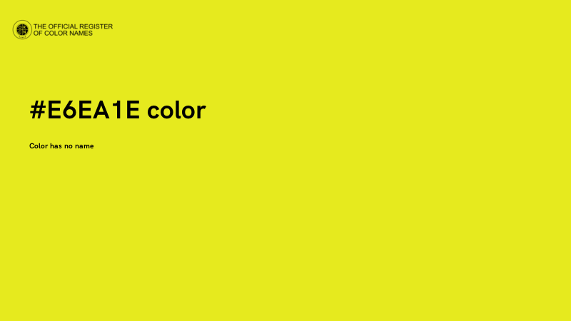 #E6EA1E color image