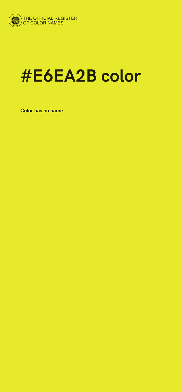 #E6EA2B color image