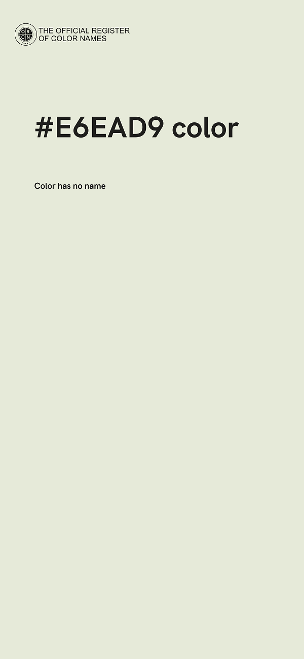 #E6EAD9 color image