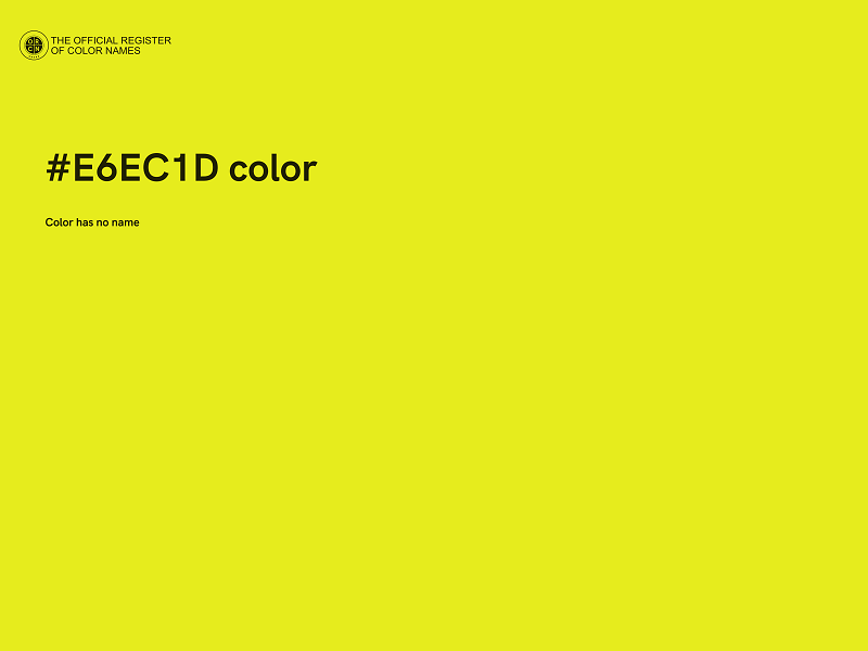 #E6EC1D color image