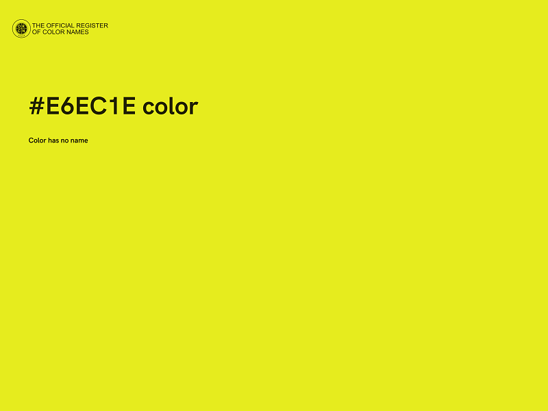 #E6EC1E color image