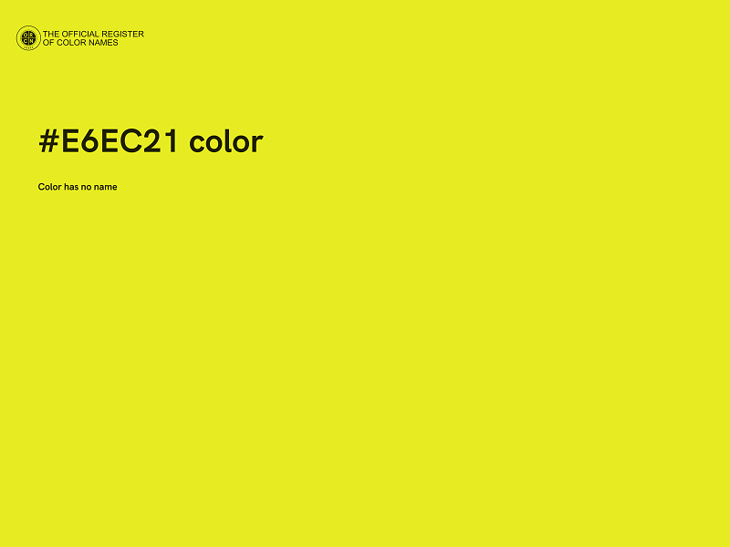 #E6EC21 color image