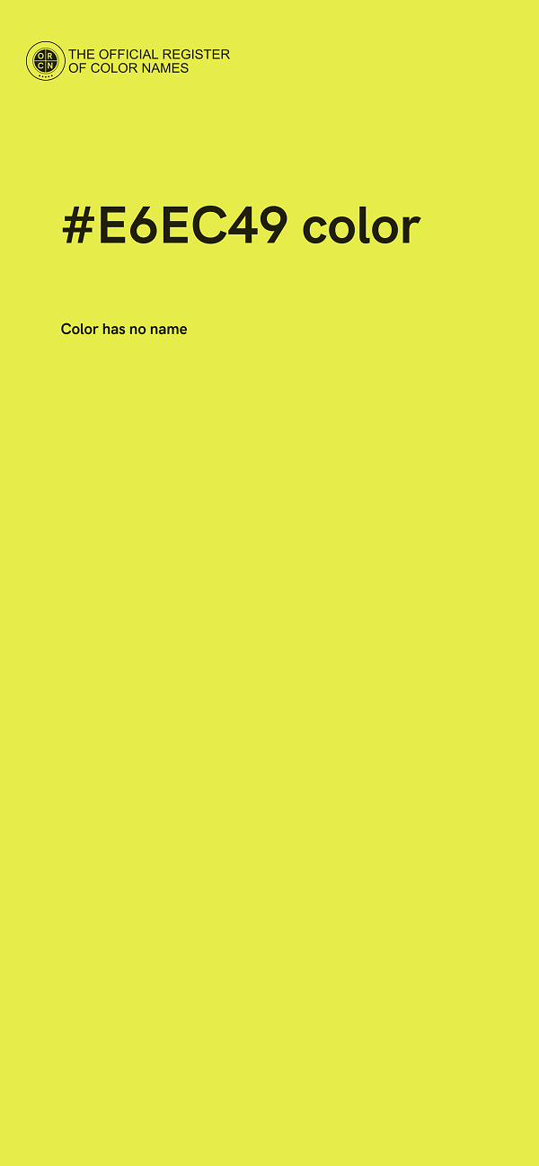 #E6EC49 color image