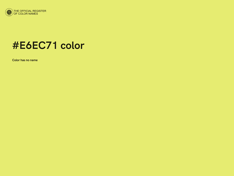 #E6EC71 color image