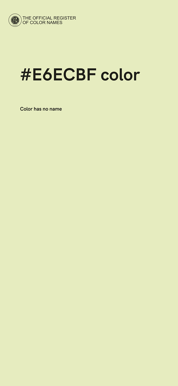#E6ECBF color image