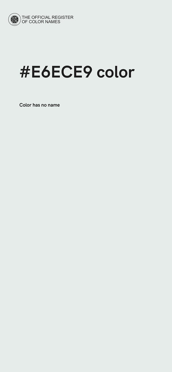 #E6ECE9 color image