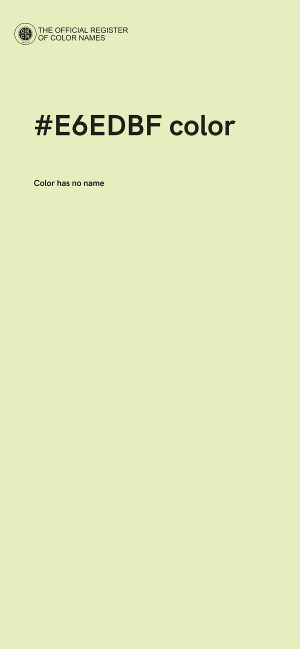 #E6EDBF color image