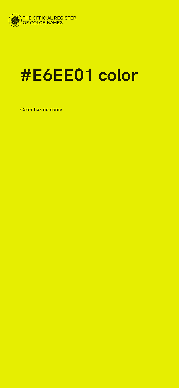 #E6EE01 color image
