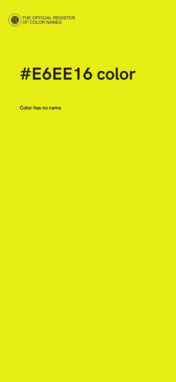 #E6EE16 color image