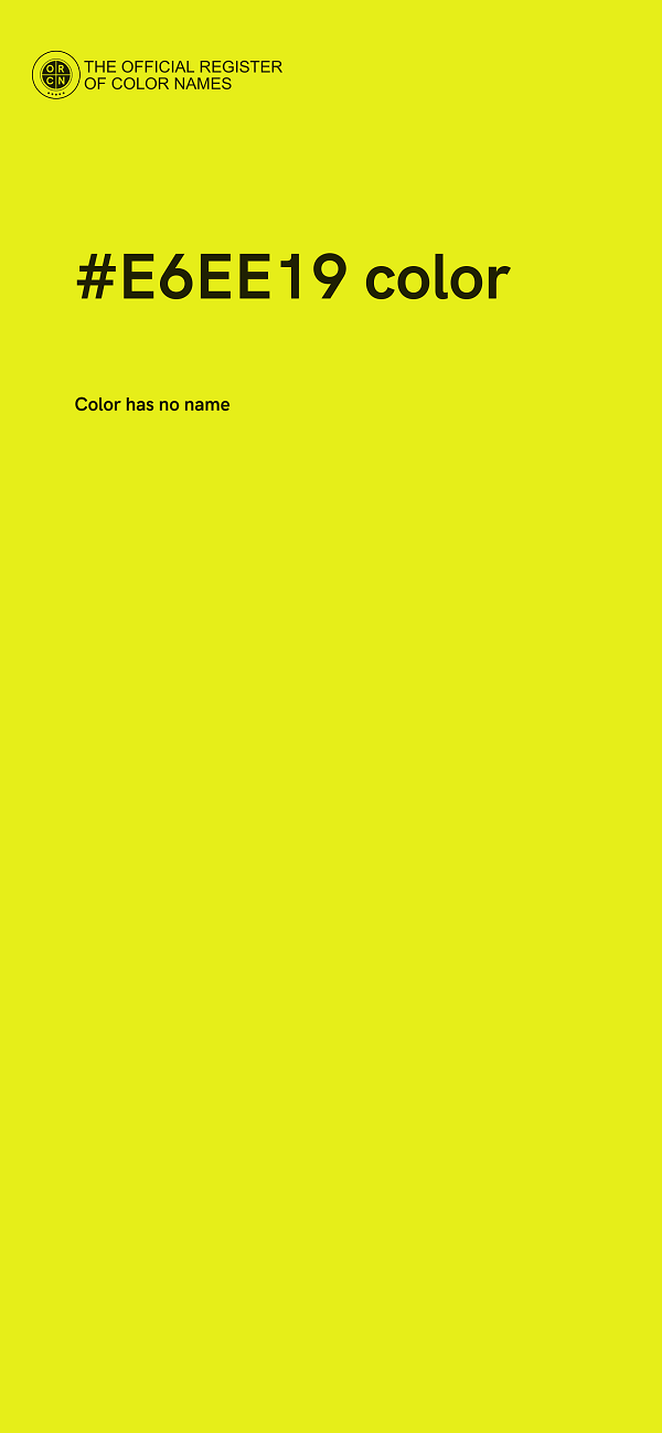 #E6EE19 color image