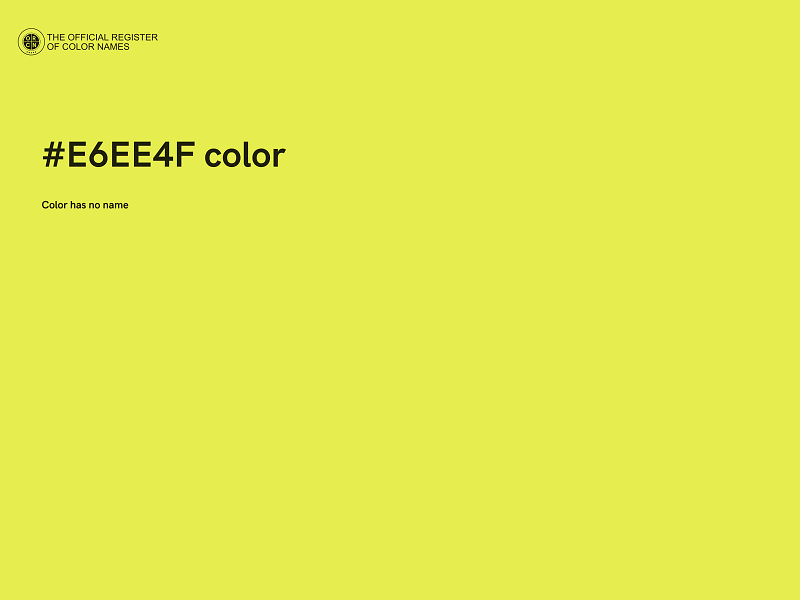#E6EE4F color image