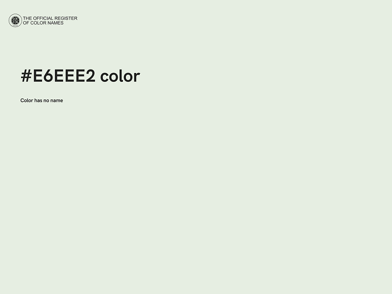 #E6EEE2 color image