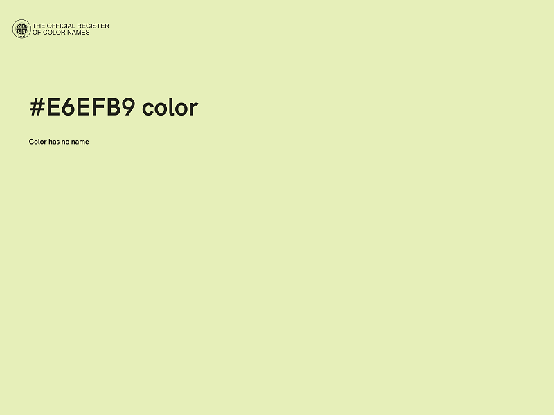 #E6EFB9 color image