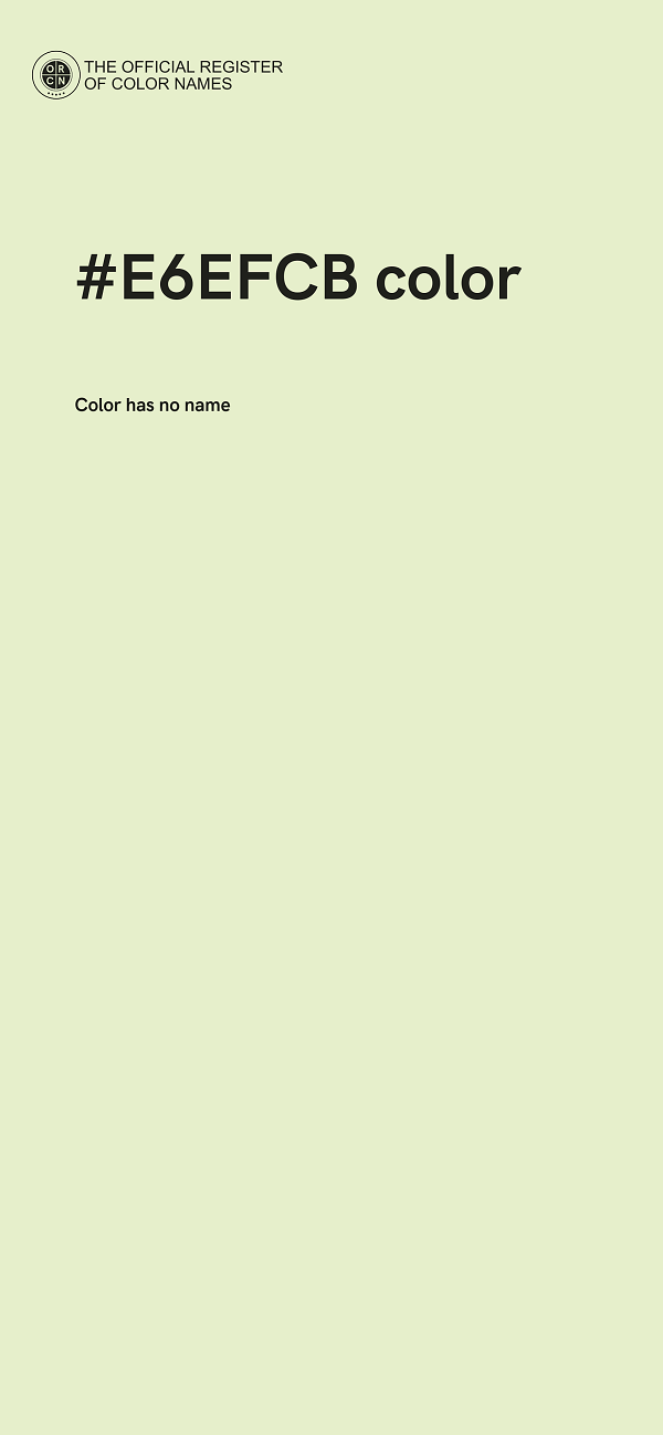 #E6EFCB color image