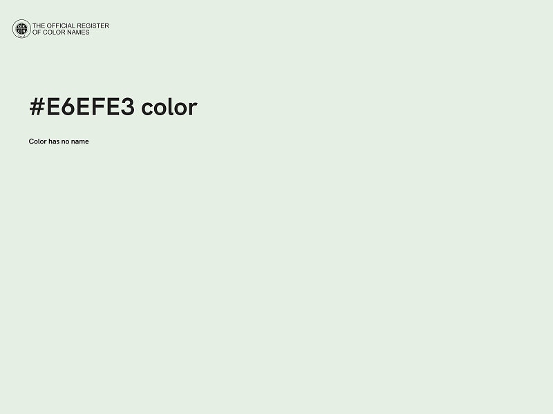 #E6EFE3 color image