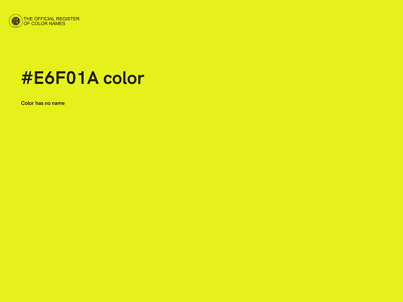 #E6F01A color image