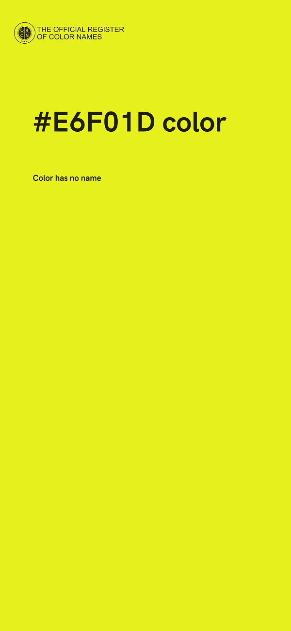 #E6F01D color image