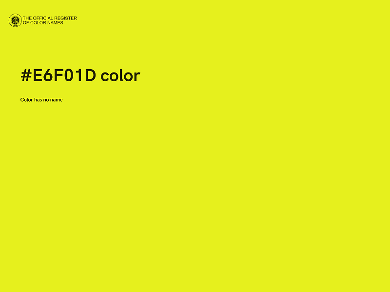 #E6F01D color image