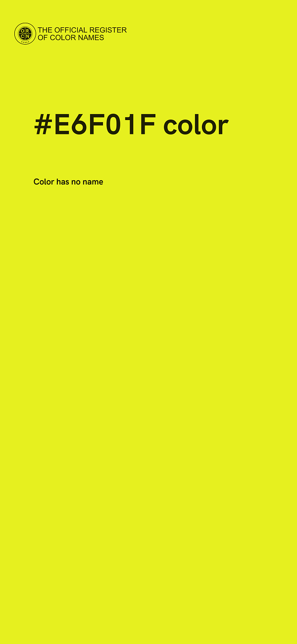 #E6F01F color image