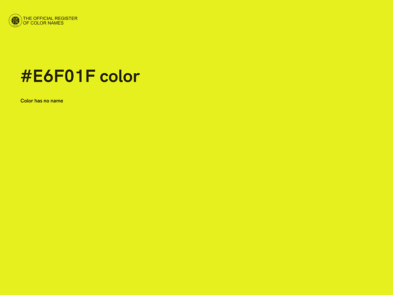 #E6F01F color image