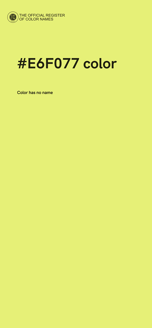 #E6F077 color image