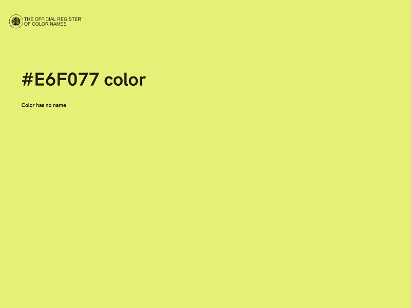 #E6F077 color image