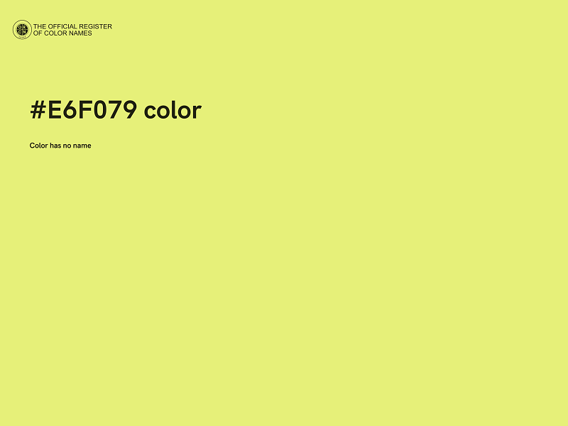 #E6F079 color image