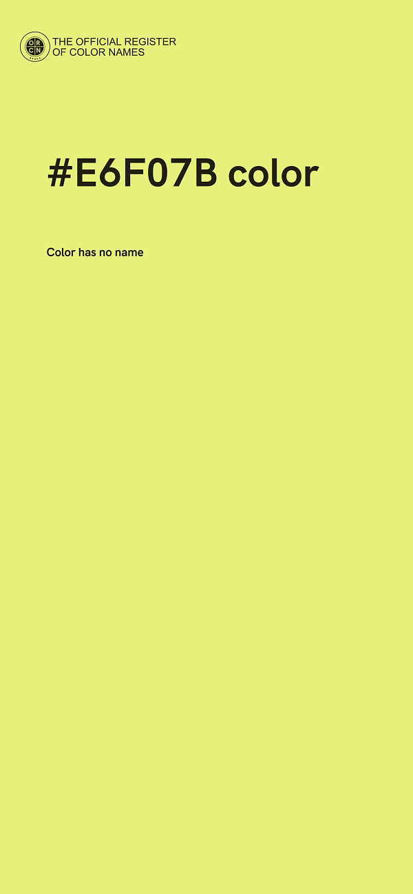 #E6F07B color image