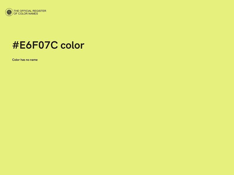 #E6F07C color image