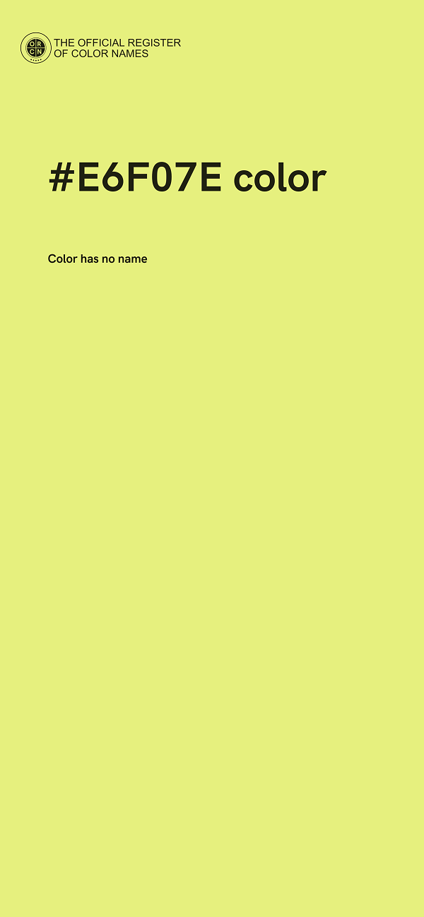 #E6F07E color image