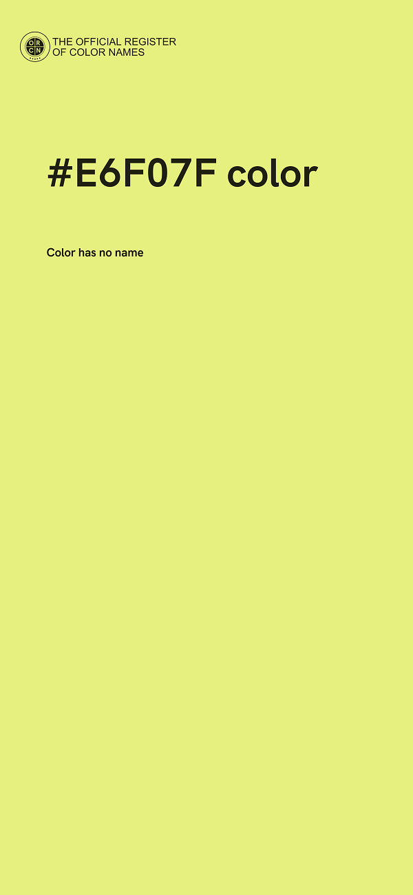 #E6F07F color image