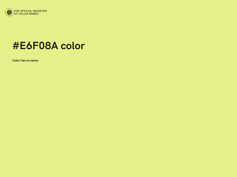 #E6F08A color image