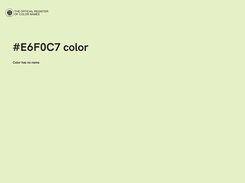 #E6F0C7 color image