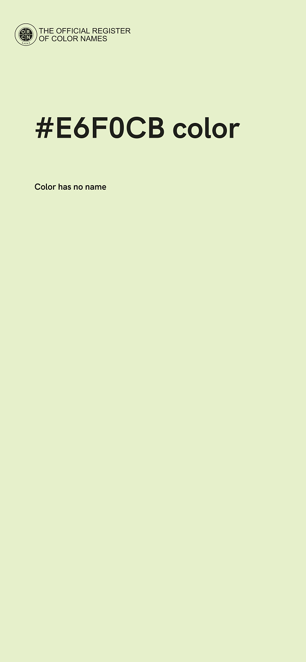 #E6F0CB color image
