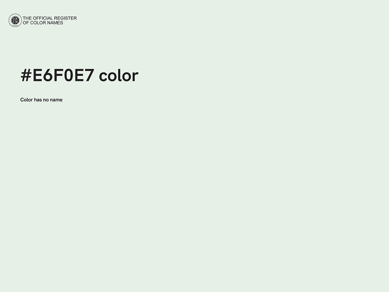 #E6F0E7 color image