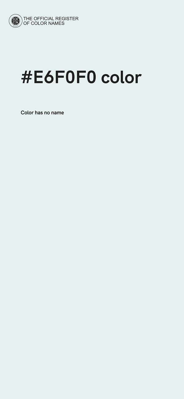 #E6F0F0 color image