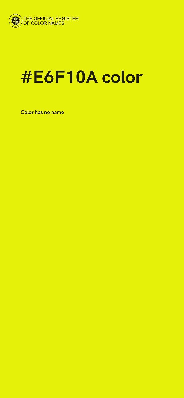 #E6F10A color image
