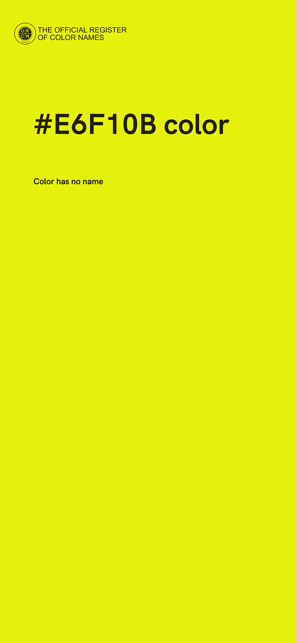 #E6F10B color image