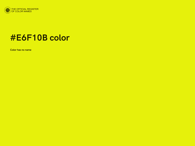 #E6F10B color image