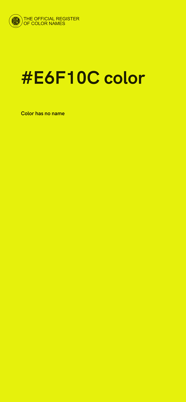 #E6F10C color image