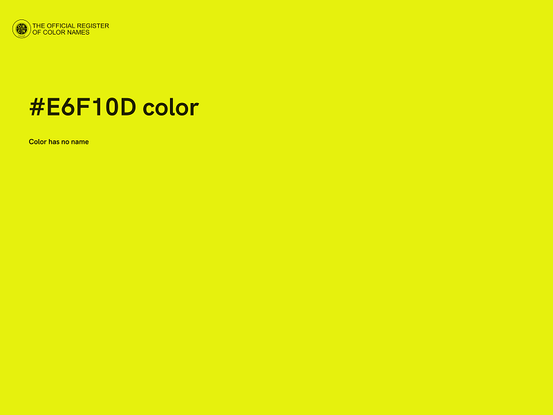 #E6F10D color image