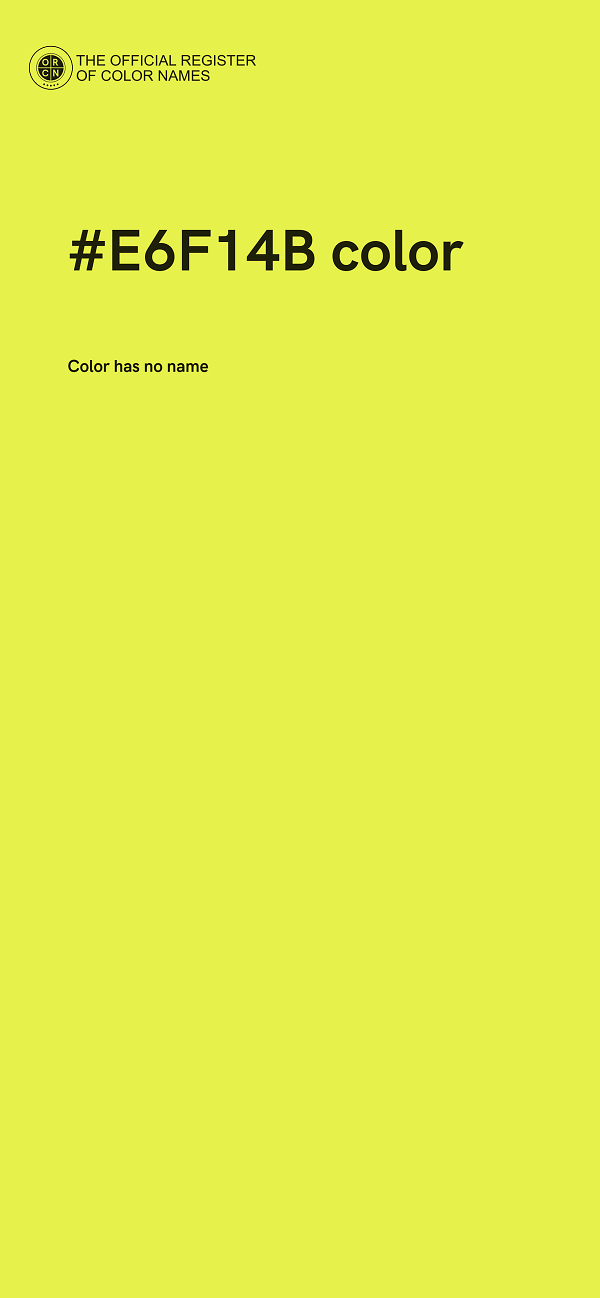 #E6F14B color image