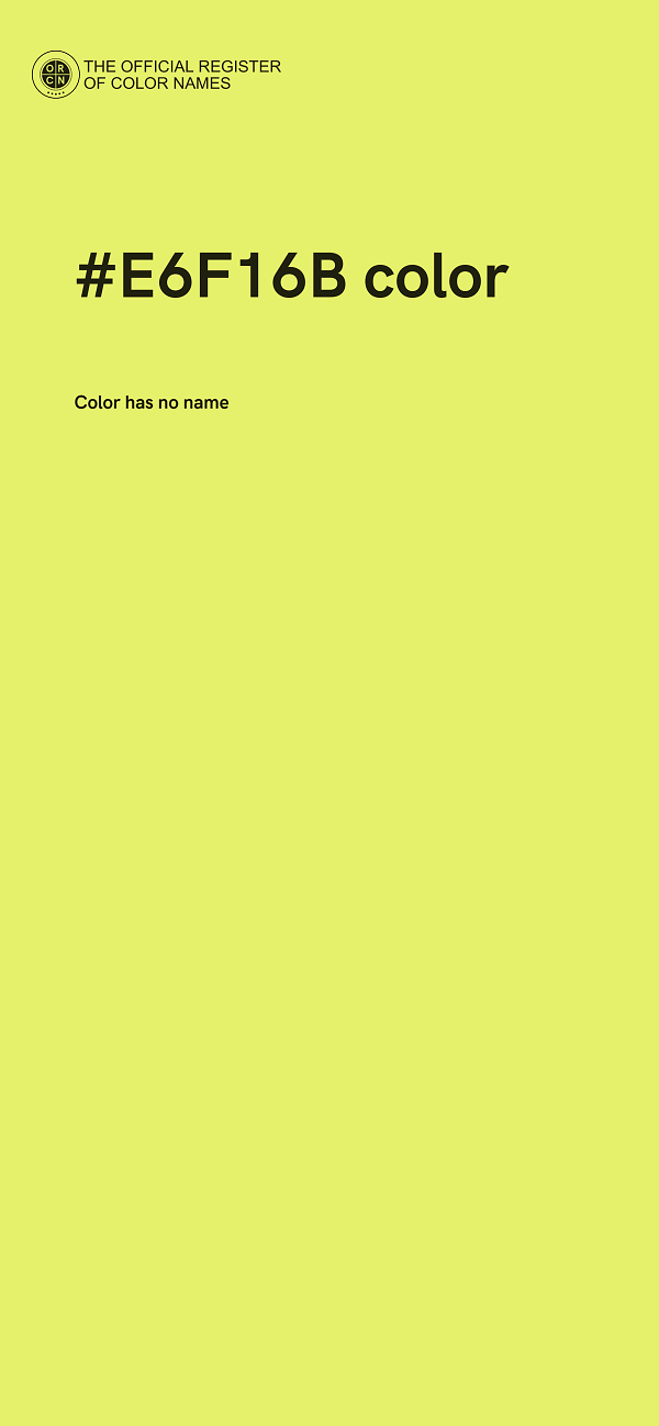 #E6F16B color image