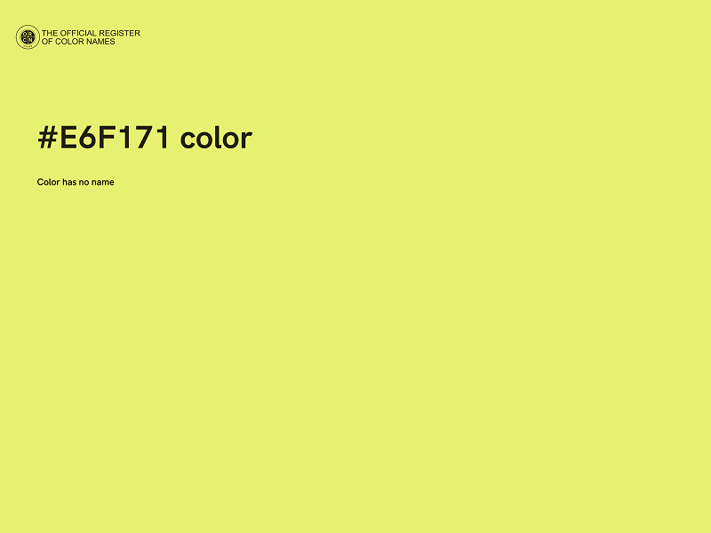 #E6F171 color image