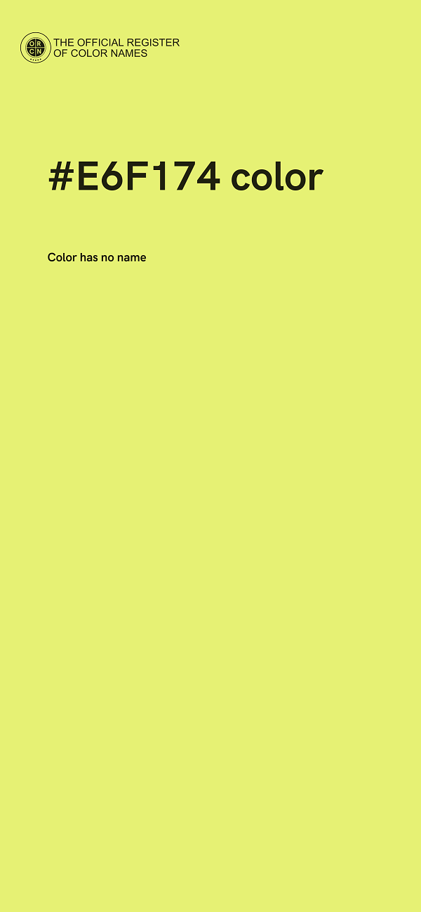 #E6F174 color image