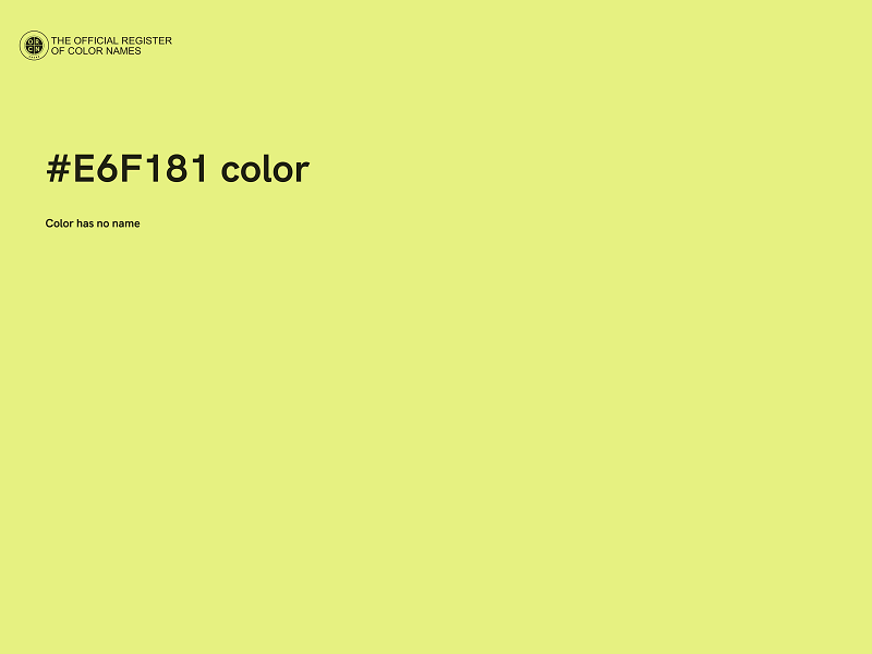 #E6F181 color image