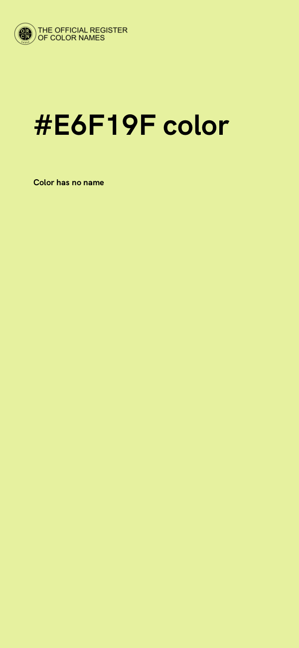 #E6F19F color image