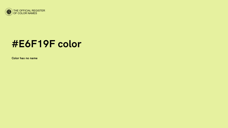 #E6F19F color image