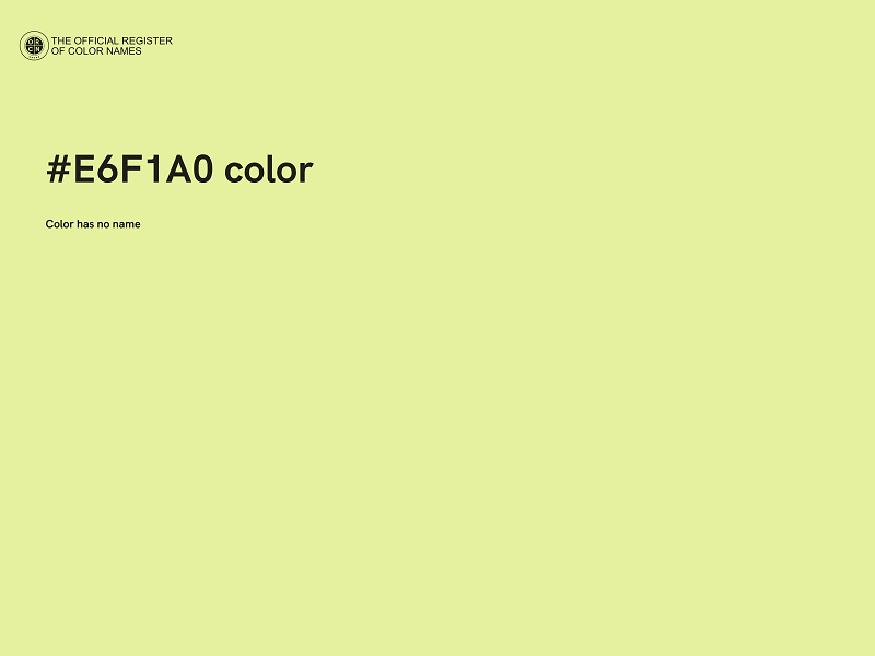 #E6F1A0 color image