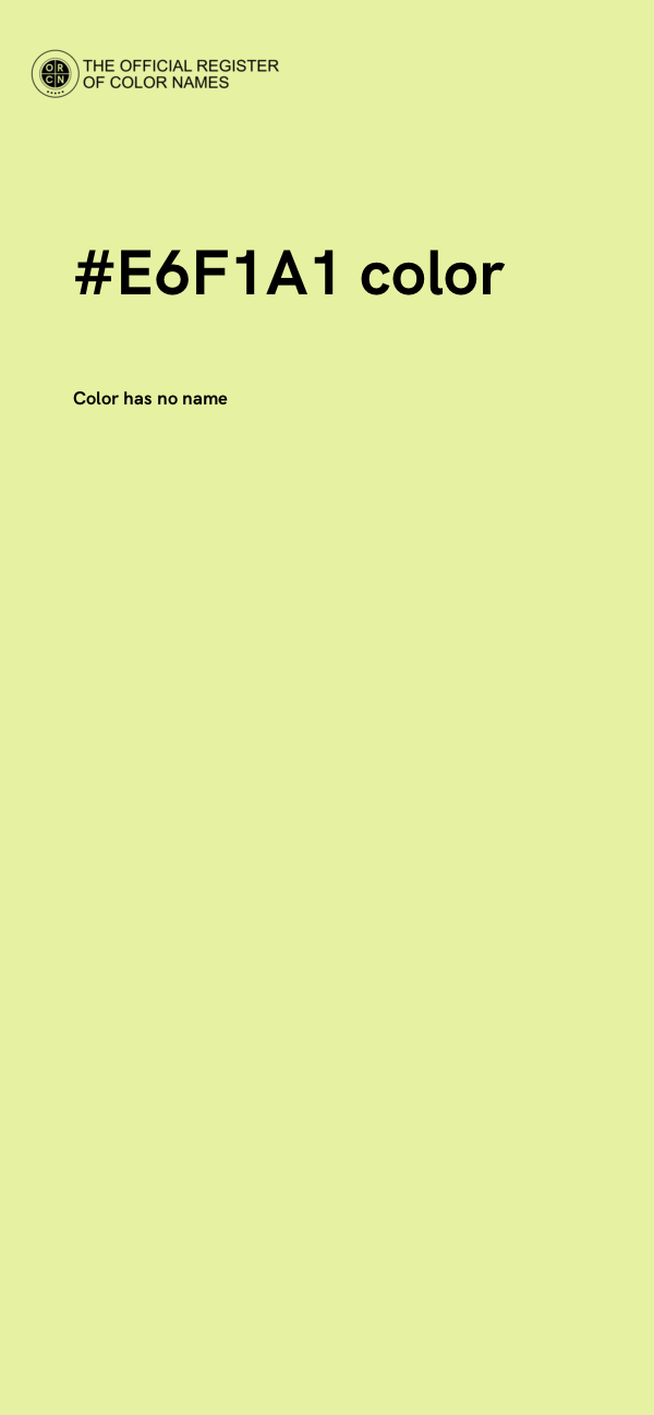 #E6F1A1 color image